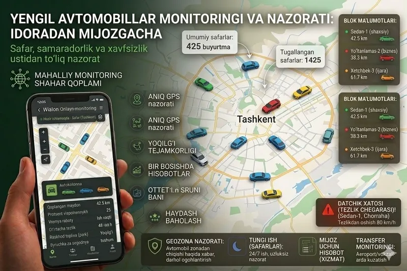GPS-trekerlar | Yoqilg'i datchiklari | Transport monitoringi — Buxoro GPS-trekerlar | Yoqilg'i datchiklari | Transport monitoringi — Buxoro