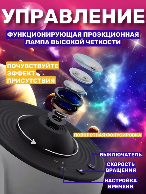 Проектор звездное небо Домашний планетарий космос Ночник светильник — фото 3