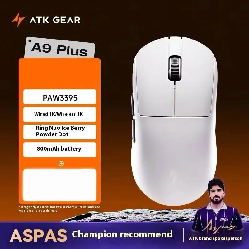 New Mouse ATK A9 Plus White/Black/Pink 3 New Mouse ATK A9 Plus White/Black/Pink 3