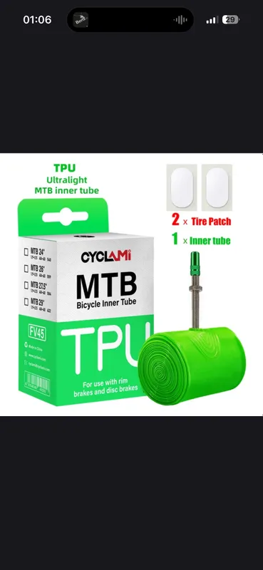 Velosiped uchun TPU kamera (inner tube)lar Velosiped uchun TPU kamera (inner tube)lar