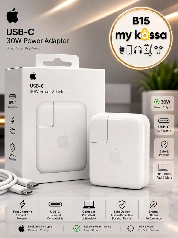 Apple 30W USB-C Power Adapter • Dastavka • New Apple 30W USB-C Power Adapter • Dastavka • New