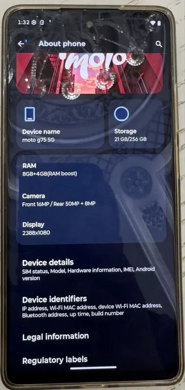 Телефон б/у Moto G75 5G — фото 3
