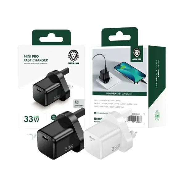 ЗУ Green Lion Mini Pro Fast PD GaN 33W UK 3 ЗУ Green Lion Mini Pro Fast PD GaN 33W UK 3