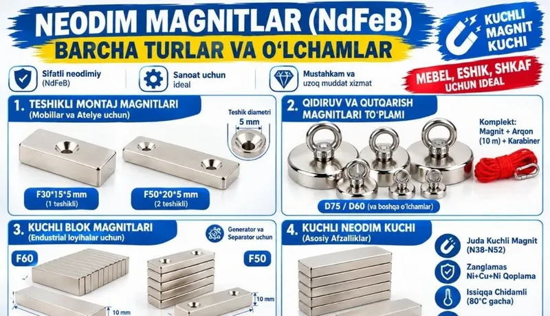 Magnit | Neodim Magnitlar | Магниты 1 Magnit | Neodim Magnitlar | Магниты 1