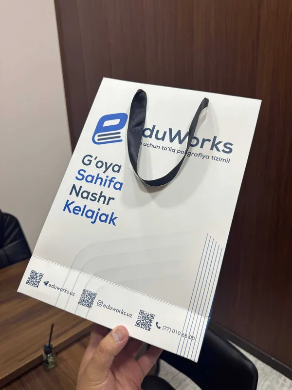 Брендированный бумажный пакет / Qog'oz sumka paket BRENDLI 2 Брендированный бумажный пакет / Qog'oz sumka paket BRENDLI 2