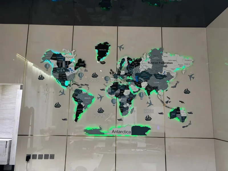 Uy va ofisingizni , 3D dunyo xaritasi bilan bezang — фото 5
