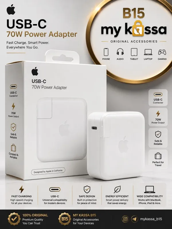 Apple 70W USB-C Power Adapter • Dastavka • New Apple 70W USB-C Power Adapter • Dastavka • New
