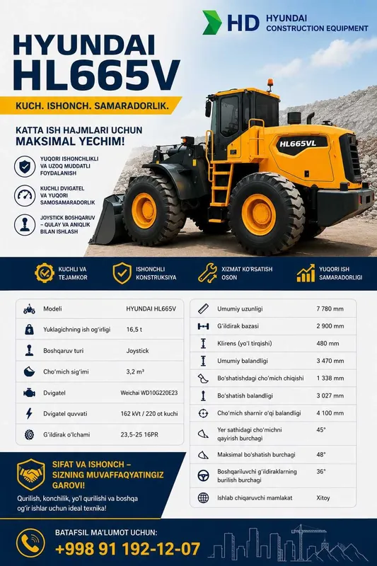 HYUNDAI Frontal yuklagich HL665V 2 HYUNDAI Frontal yuklagich HL665V 2