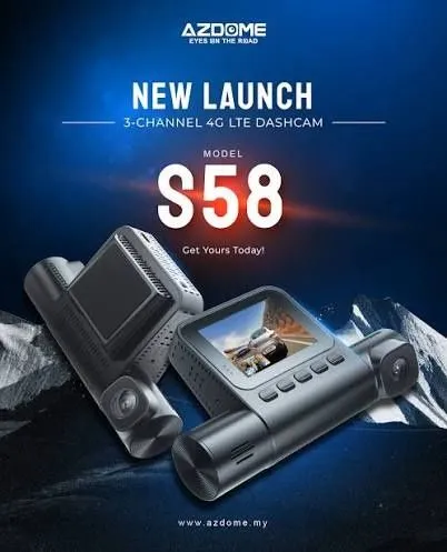 AZDOME S58 — это продвинутый 3-канальный автомобильный видеорегистра