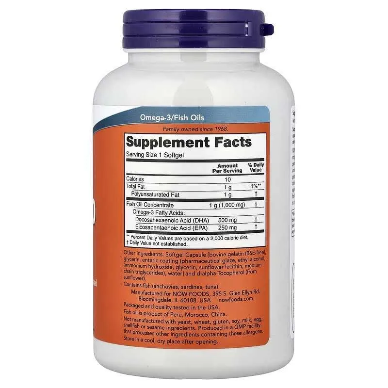 NOW Foods DHA-500 DHA-1000 omega — фото 3