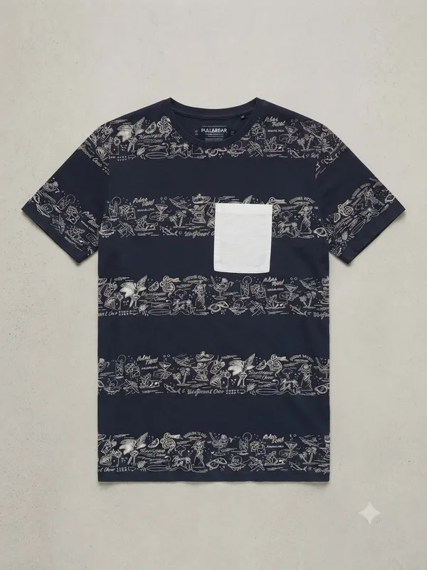 Футболка Pull&Bear с оригинальным принтом