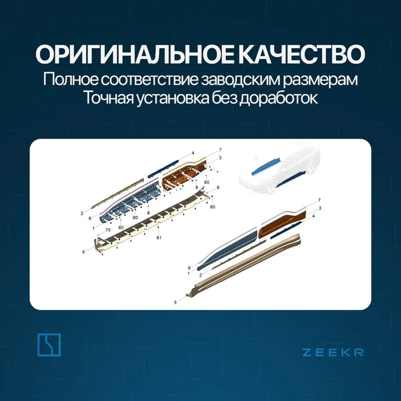 Накладка дверя Zeekr 001 / zeekr zapchast — фото 1