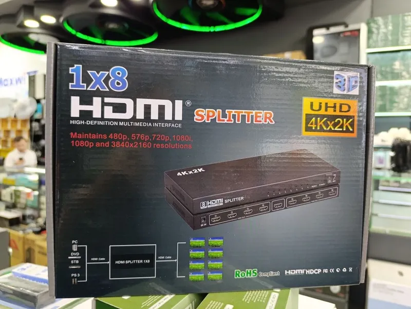 Продам Hdmi spliter/ сплитер 1 × 8 / 4 k ( активный )