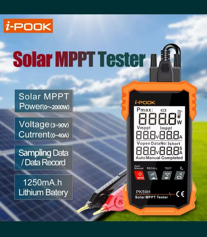 Тестер солнечных панелей i-POOK PK59H Solar MPPT Tester 1 Тестер солнечных панелей i-POOK PK59H Solar MPPT Tester 1