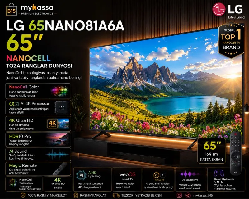 LG 65NANO81A6A / Dastavka / new