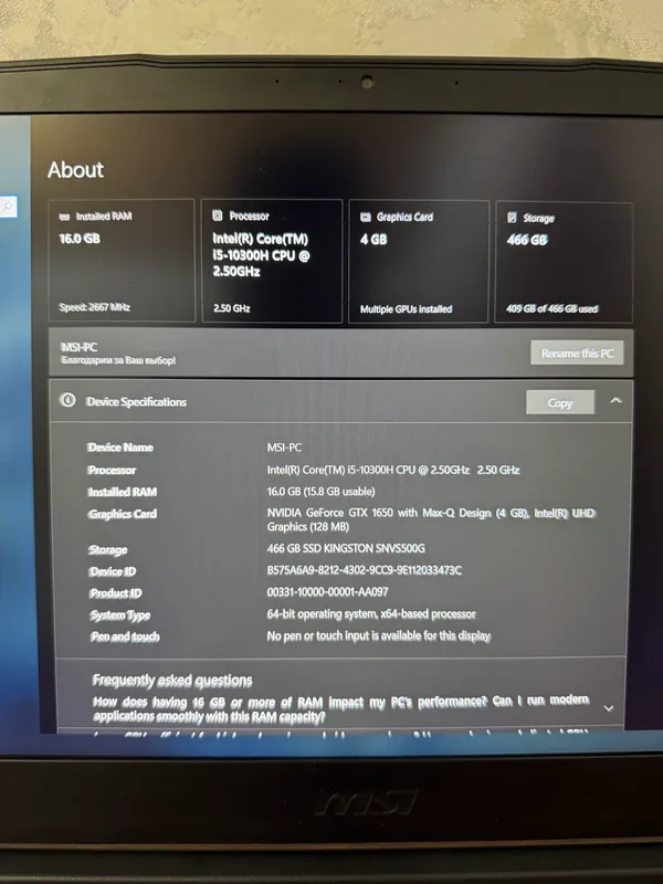 Igravoy notebook MSI GF63 512gb 3 Igravoy notebook MSI GF63 512gb 3