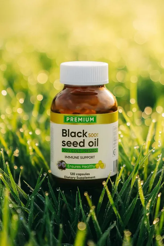 Black seed oil capsules 500мг № 120 в стеклянной банке — фото 4