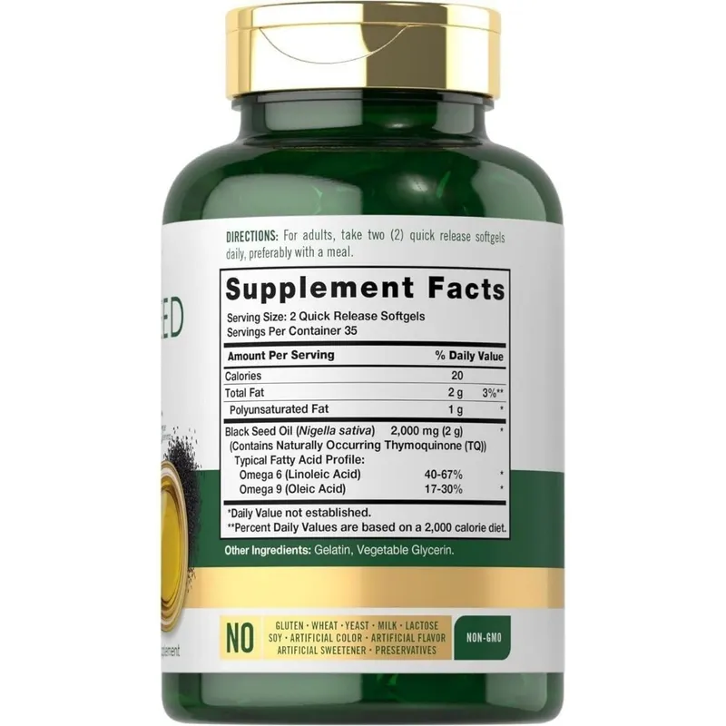 Масло Чёрного Тмина Carlyle Black Seed Oil Softgel Capsules — фото 1