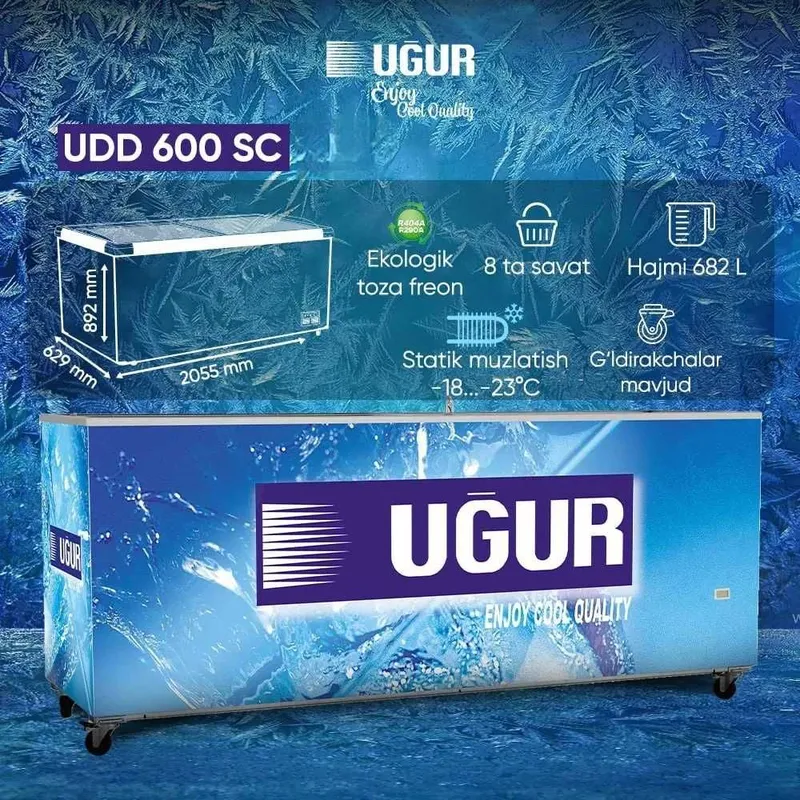 UGUR UDD 600 SC muzlatgich-sandiq 2 UGUR UDD 600 SC muzlatgich-sandiq 2