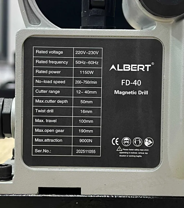 Магнитный сверлильный станок ALBERT FD-40 (1150 Вт) + Кейс 3
