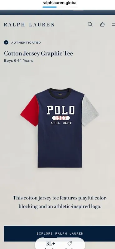 Футболки Ralph Lauren Tommy Hilfiger 10-12лет. — фото 1