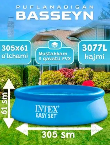 Intex easy best basseynlar sotiladi