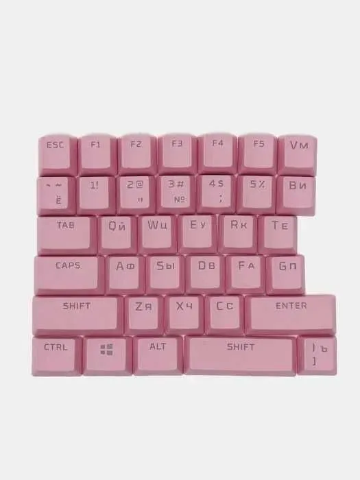 ^ Рассрочка на Кейкапы HyperX PBT Keycaps Full Key Set, RU - Pink 3