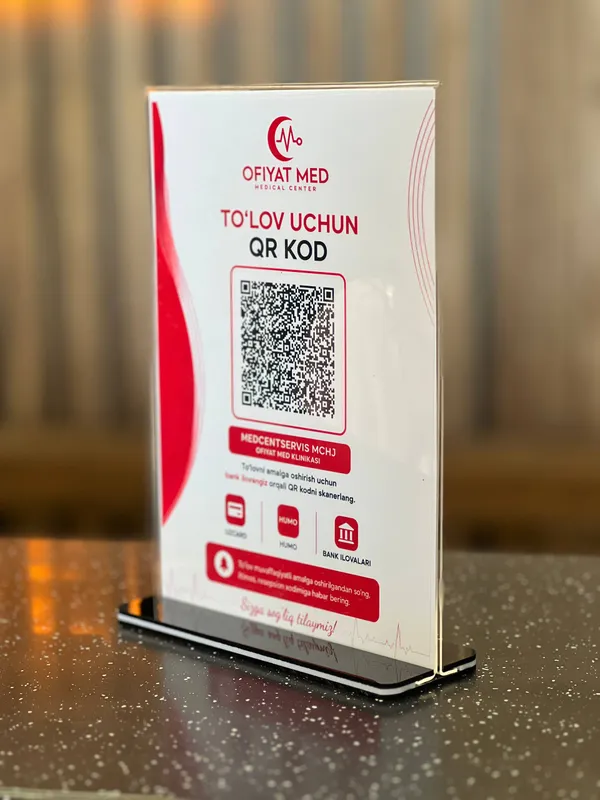 Akril QR Kod Stend – Usti Reklama va To'lov Stendi — фото 5