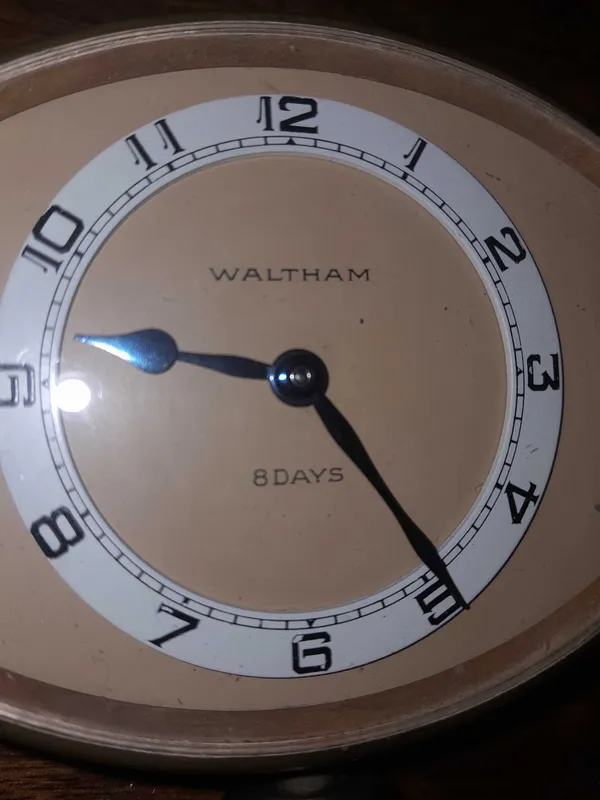 Антикварные часы WALTHAM 8 DAYS USA — фото 1
