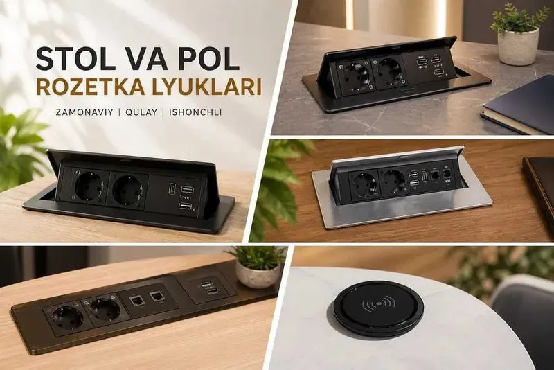 Stol va pol rozetka lyuklari sotiladi — opt narxida