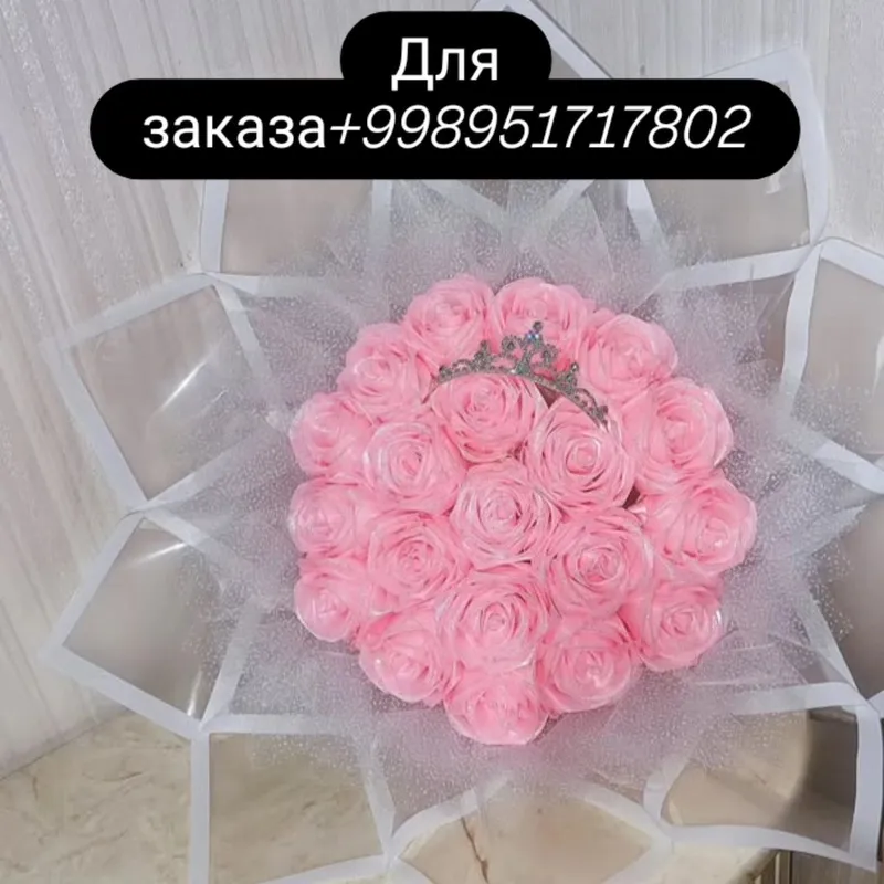Розы из атласных ленты ручная работа — фото 2
