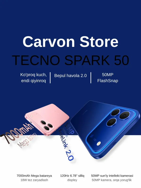 Tecno Spark 50 (bo'lib to'lash bor)