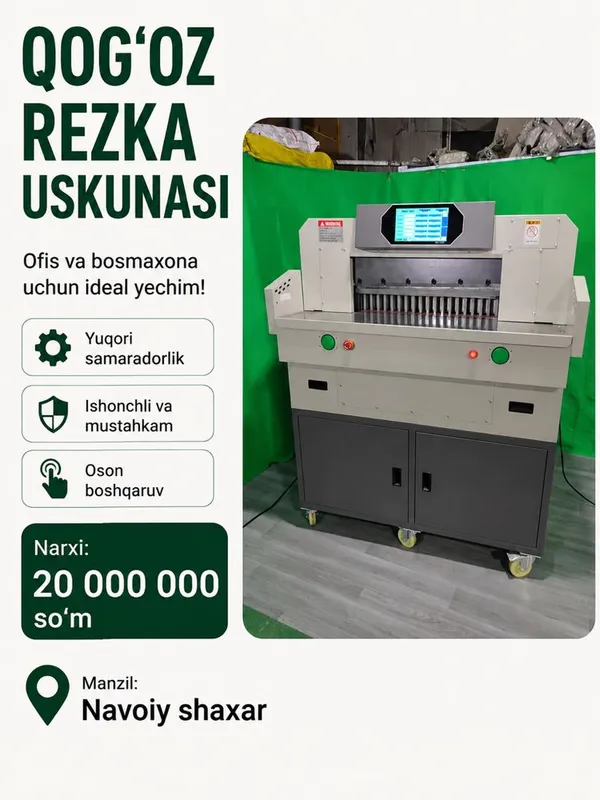 Rezak rezka qogoz kesish uskuna kitob kesish uskuna