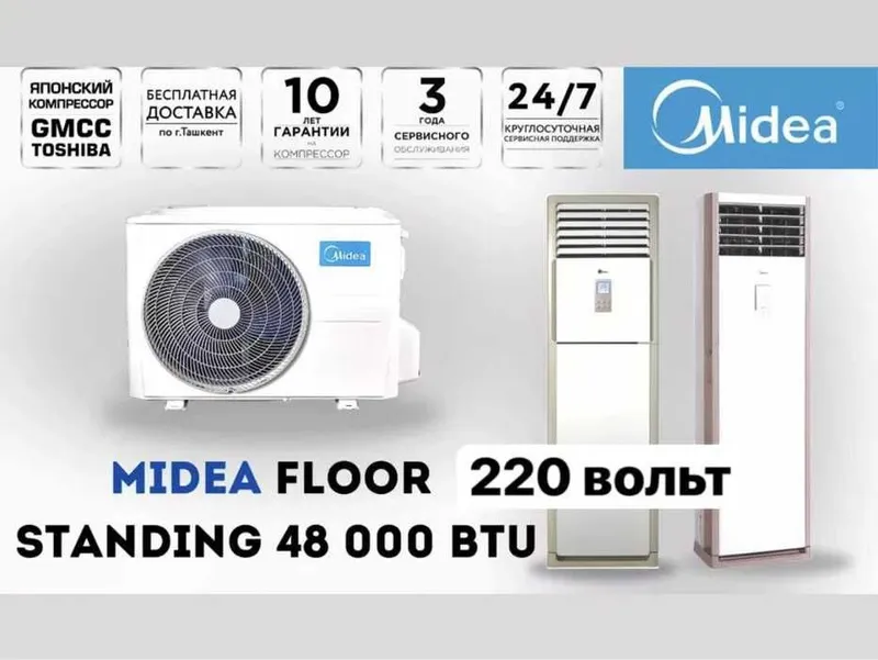 Кондиционер Midea Колонный - FST INV 48,000 Btu/ 220 В / Инвертор — фото 5