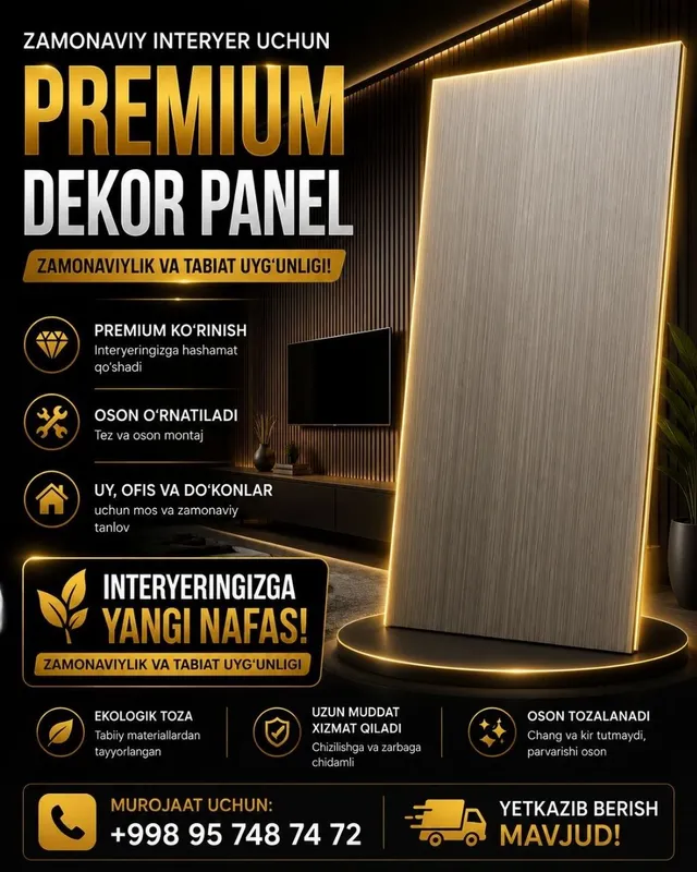 Bambuk panel | Zamonaviy ichki bezaklar | 1
