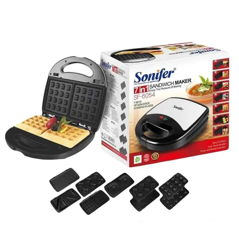 Sonifer 7в1 Вафельница сендвечница Тостер орешница печеница sf-6054 1 Sonifer 7в1 Вафельница сендвечница Тостер орешница печеница sf-6054 1