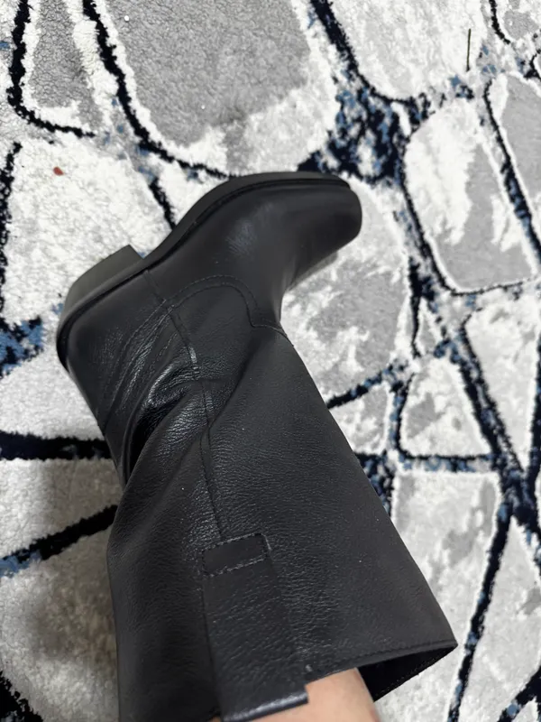 Новые жен натуральная кожа сапоги ZARA 37 размер — фото 1