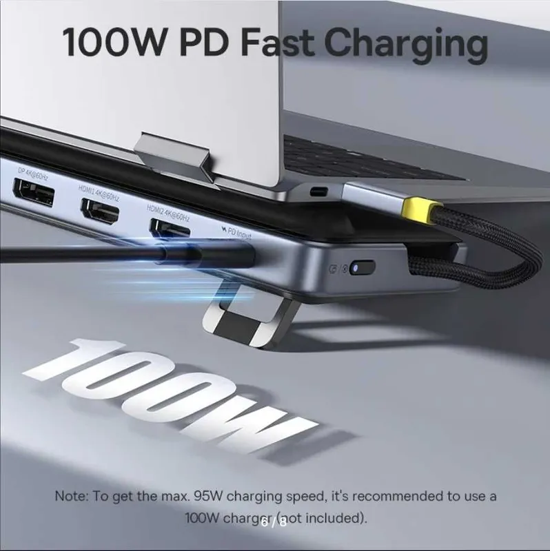 USB-C Хаб Baseus 12-in-1 с подставкой (Type-c hub) — фото 4