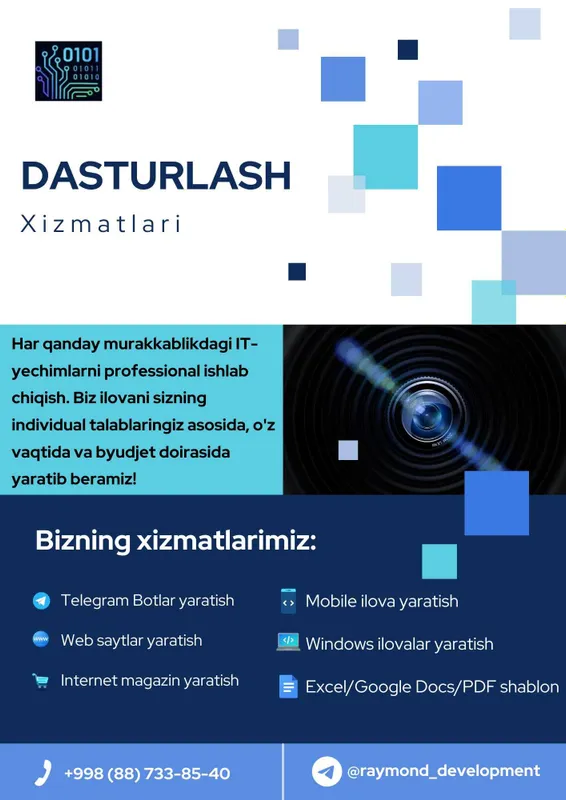 Sayt va programma yaratish