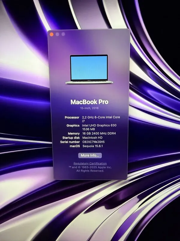 Macbook 2019 core i7 1