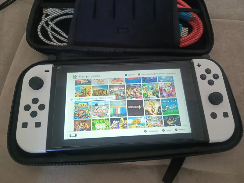 Nintendo Switch V2 +3 fleshka +oʻyinlar+garantiya — фото 4