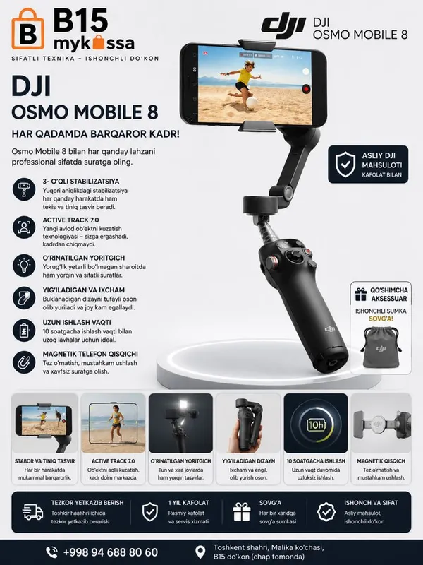 DJI Osmo Mobile 8 • Dastavka • New
