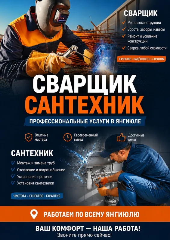 Сантехник Сварщик +Евро ремонт под ключ 1 Сантехник Сварщик +Евро ремонт под ключ 1