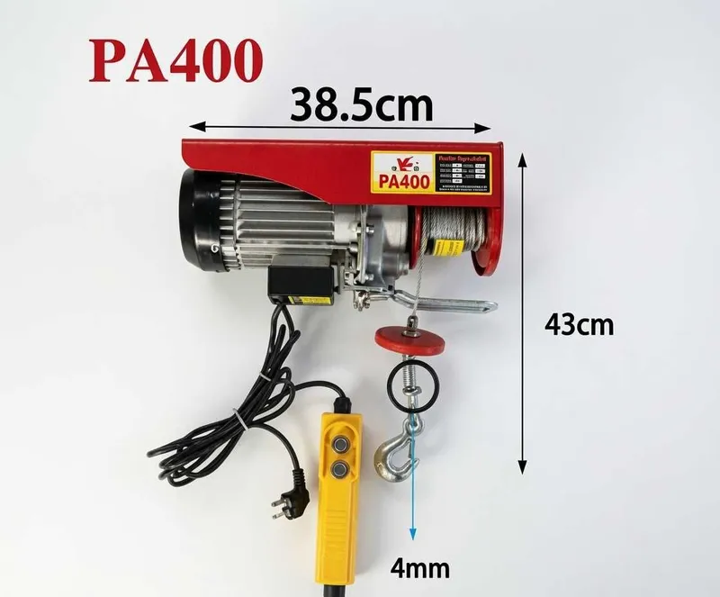 Elektr telfer PA400 400 kg, pultli yuk ko'targich ta