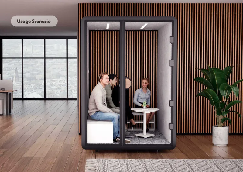 Звукоизоляционные кабинки FlexiSpot, с акустическими панелями — фото 5