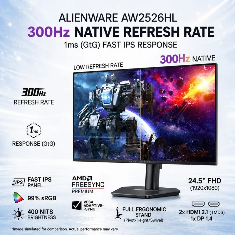 Manitor Alienware AW2526HL 300hz Manitor Alienware AW2526HL 300hz