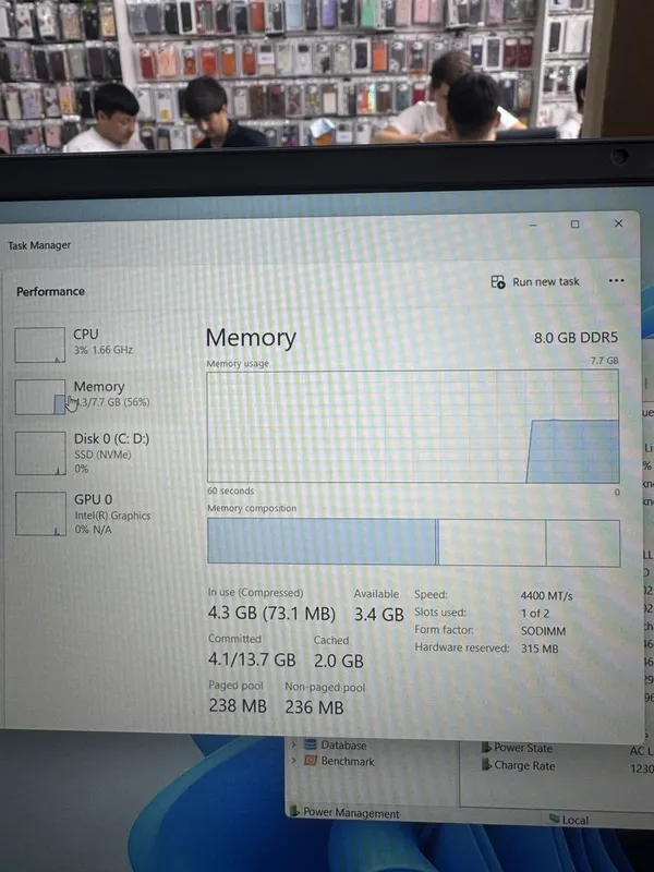 Dell core3-100U 8/512 15.6 FHD Ips 120Hz 7