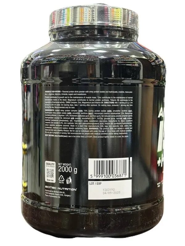 Scitec Anabolic Iso Hydro 2kg – Original, yangi — фото 2