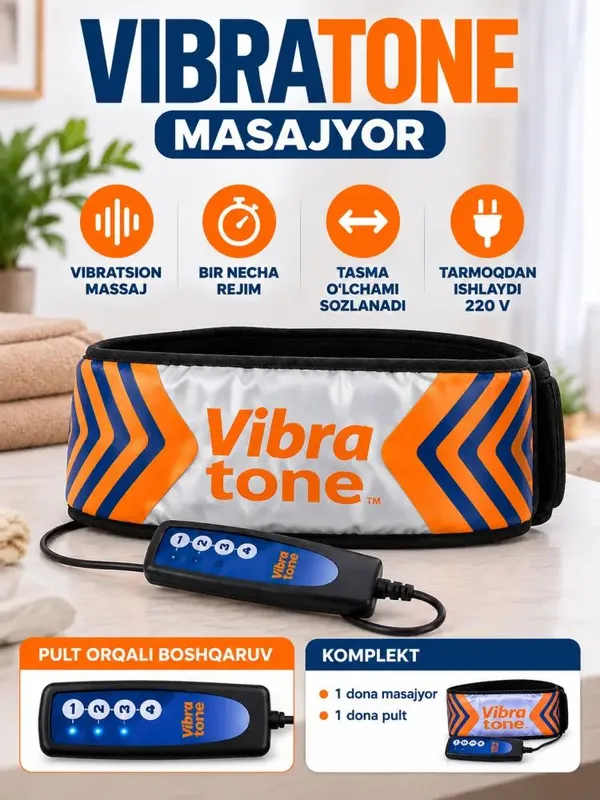 Vibratone Masajyor Belbog‘i, Pult Bilan 1 Vibratone Masajyor Belbog‘i, Pult Bilan 1