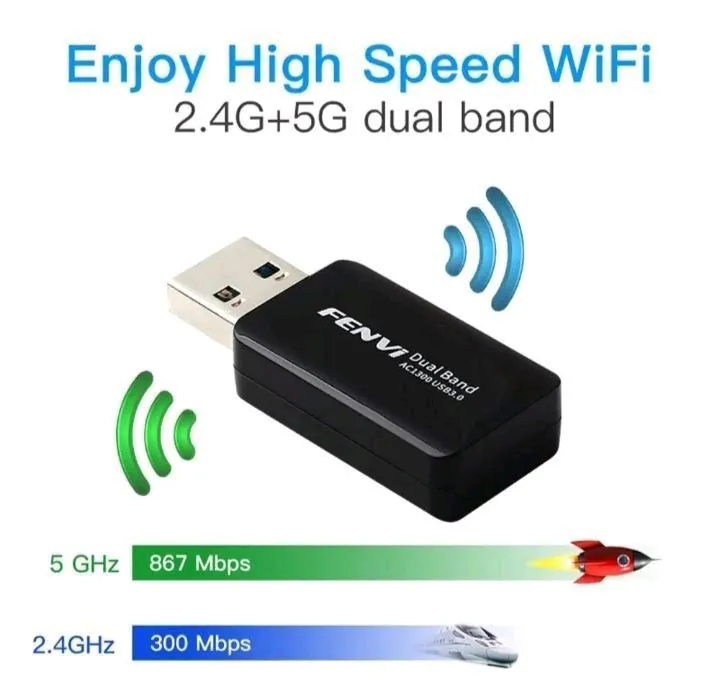 WiFi адаптер, приемник, USB - WiFi 5 GHz,1200 Mbps — фото 1